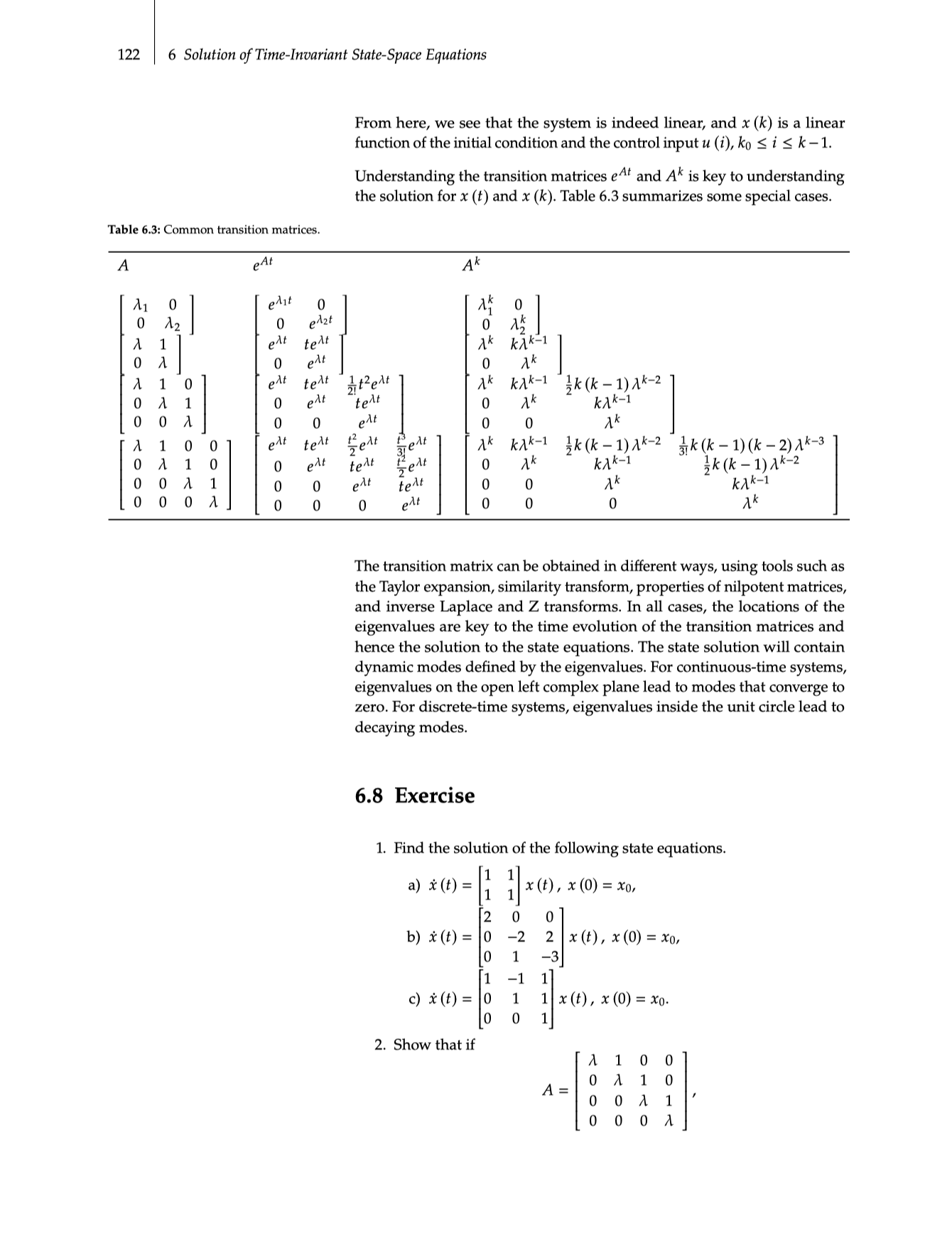 State transition matrix
